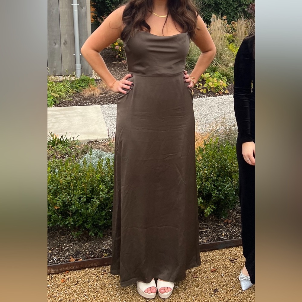 ASOS olive green maxi dress